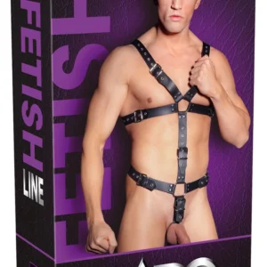 ZADO Leather Harness S-L Adjustable Buffalo Leather Black