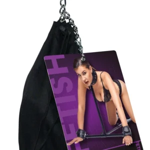 ZADO Adjustable Leather Floor Restraint System Black Split Leather