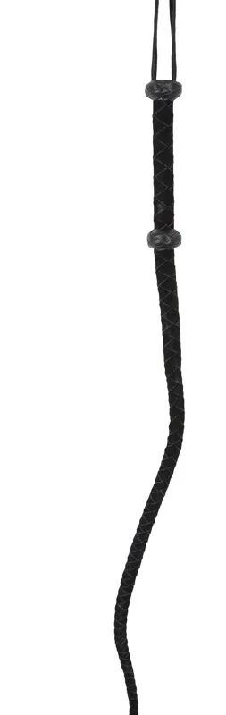 ZADO Single Tail Suede Whip 90cm - Braided Leather, Reinforced Handle