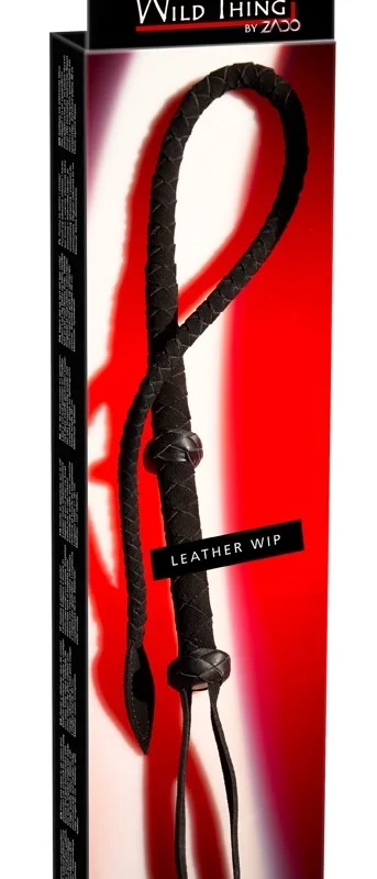 ZADO Single Tail Suede Whip 90cm - Braided Leather, Reinforced Handle