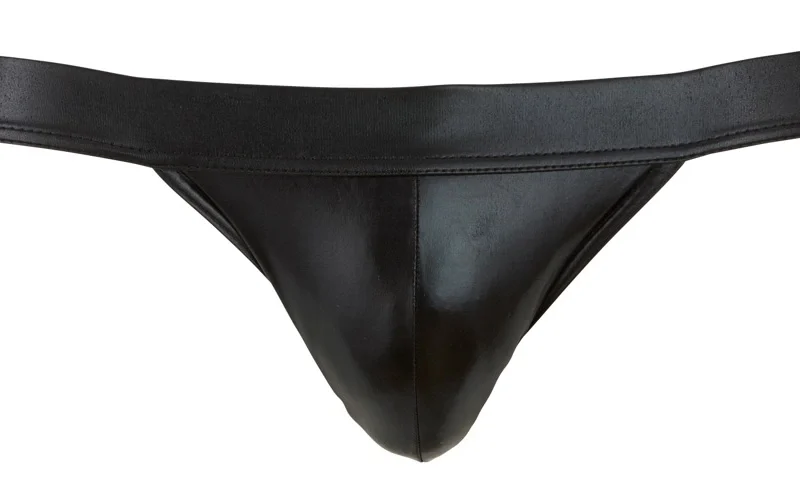 NEK Men's Jock 2XL Shiny Black Stretch Underwear