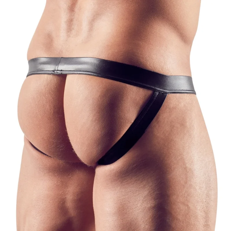NEK Men's Jock 2XL Shiny Black Stretch Underwear