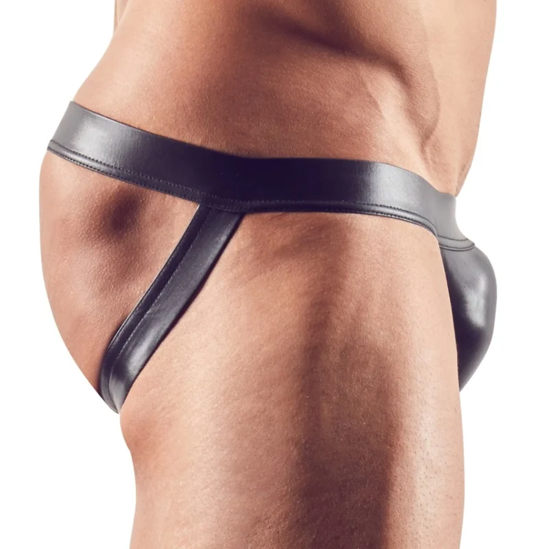 NEK Men's Jock 2XL Shiny Black Stretch Underwear