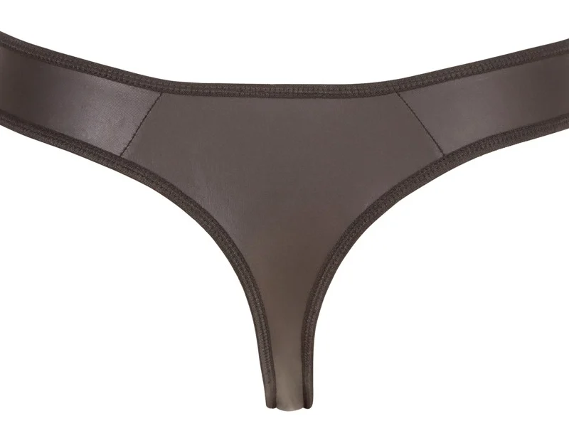 NEK Men's String S Black Matte Powernet Striped Design