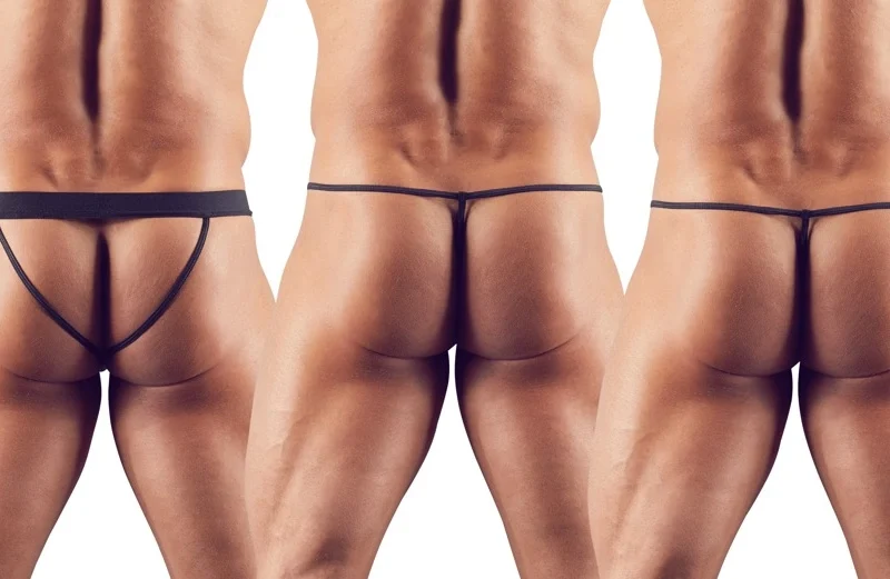 NEK Men's Underwear Set 3-Pack Wet Look S-L Black Stretchy Material