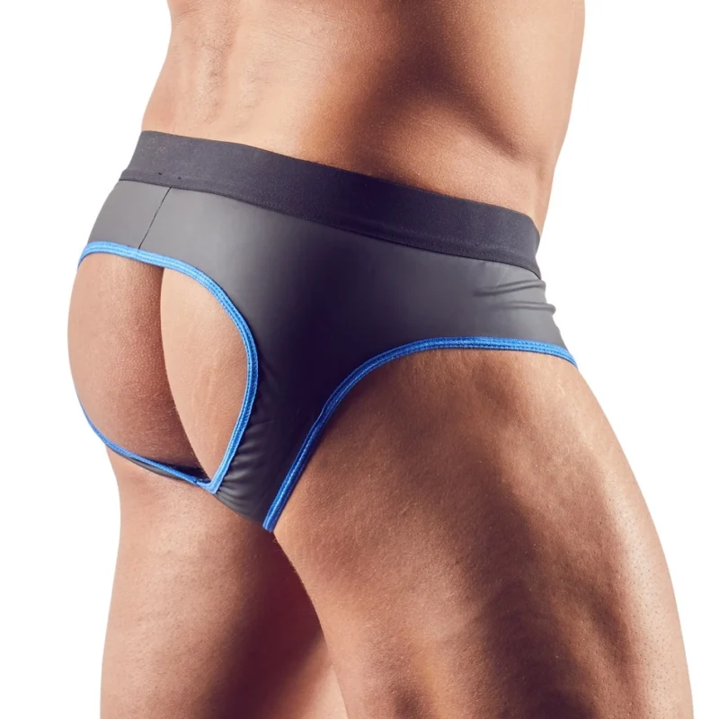 NEK Men's Jock XL Black Neoprene-Effect Matte Fabric, Front Zip