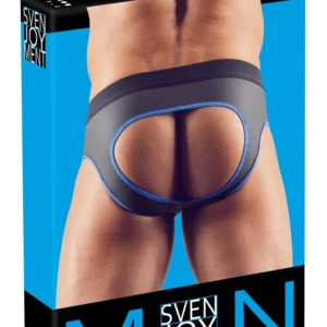 NEK Men's Jock XL Black Neoprene-Effect Matte Fabric, Front Zip