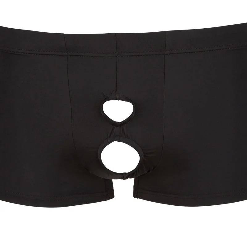 NEK Men's Black Mesh Showmaster Briefs M, Decorative Cut-Outs