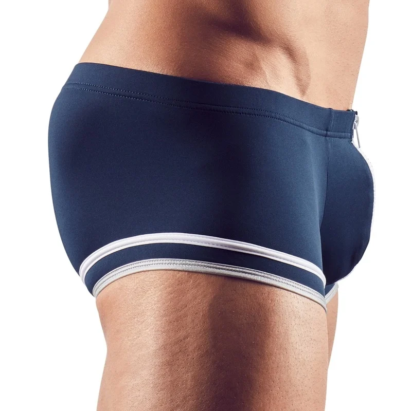NEK Microfibre Sailor-Style Men's Pants M - Wide Front Zip, Navy/White