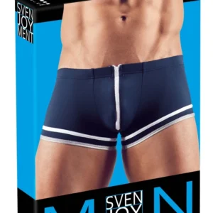 NEK Microfibre Sailor-Style Men's Pants M - Wide Front Zip, Navy/White