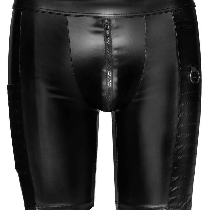 NEK Men's Matte Black Cycling Shorts 2XL with Front Zip & Pocket