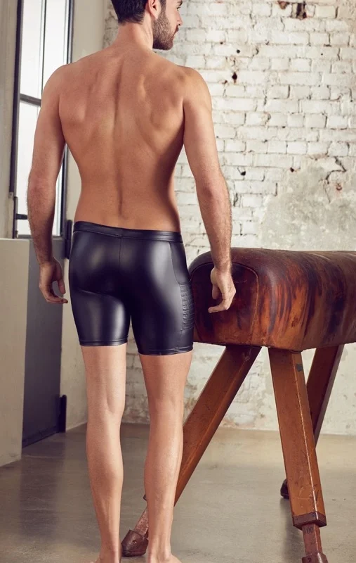 NEK Men's Matte Black Cycling Shorts 2XL with Front Zip & Pocket