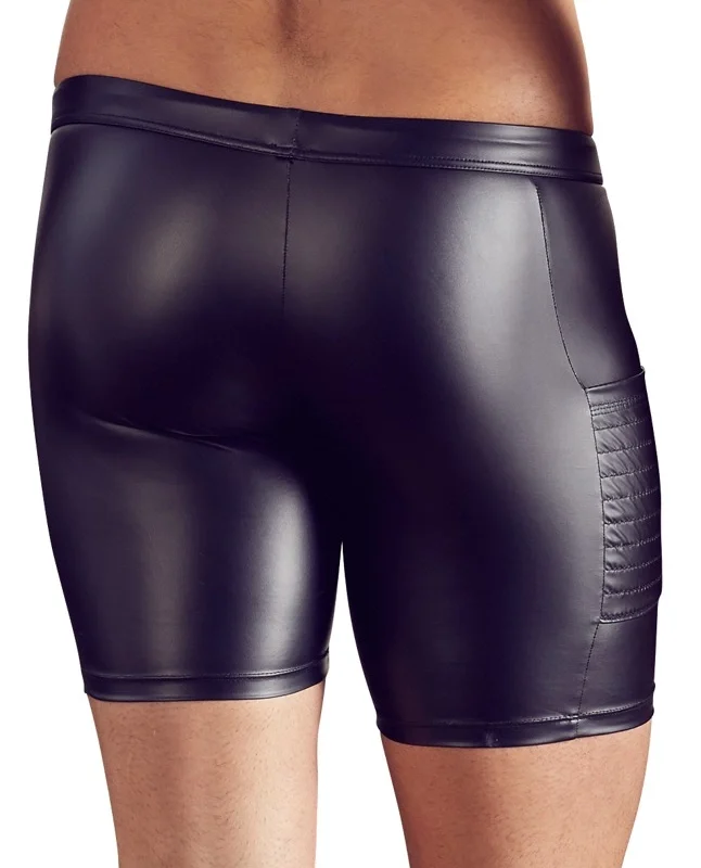 NEK Men's Matte Black Cycling Shorts 2XL with Front Zip & Pocket