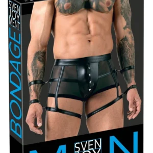 Svenjoyment Bondage Men’s Pants XL - Black Powernet & Matte Finish
