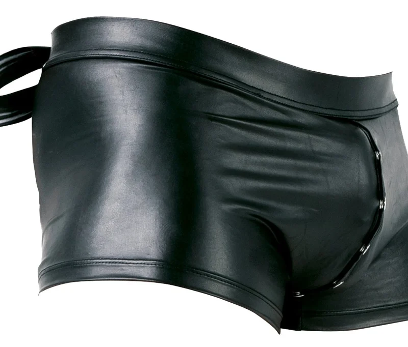 Svenjoyment Bondage Men's Black Matte Pants with Back Handcuffs L