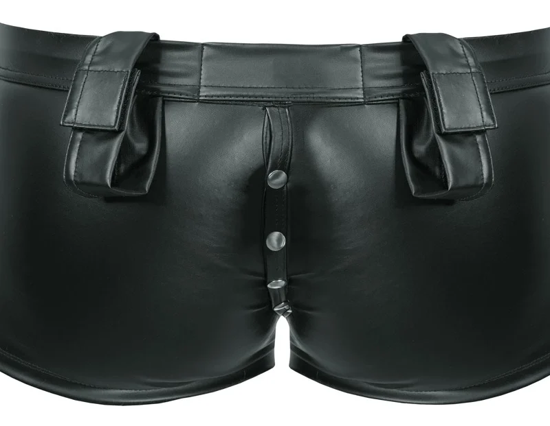 Svenjoyment Bondage Men's Black Matte Pants with Back Handcuffs L