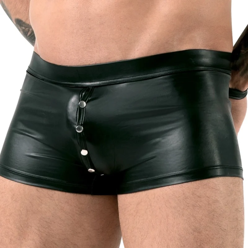 Svenjoyment Bondage Men's Black Matte Pants with Back Handcuffs L