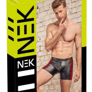 NEK Men's Matte Black/Red Pants 2XL - Trendy Stretch Design