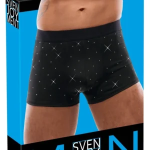 Svenjoyment Men's Microfibre Pants S Black with Rhinestone Detail