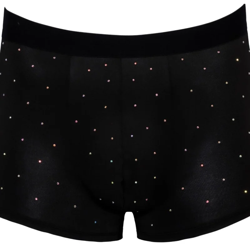 Svenjoyment Men's Microfibre Pants L with Rhinestone Detail Black