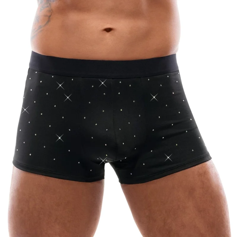 Svenjoyment Pants XL Black Microfibre with Rhinestone Detail