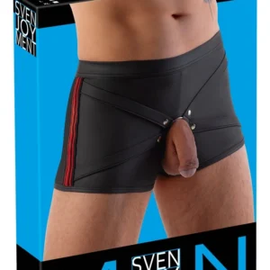 Svenjoyment Boxer Briefs Black/Red L Removable Metal Ring