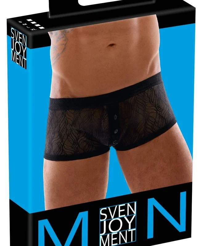 Svenjoyment Lace Stretch Pants L - Black, Soft Transparent Fabric