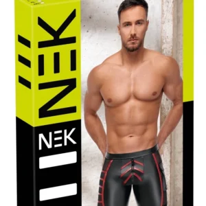 NEK Men's Shorts Black/Red XL - Matte Look & Mesh Panels