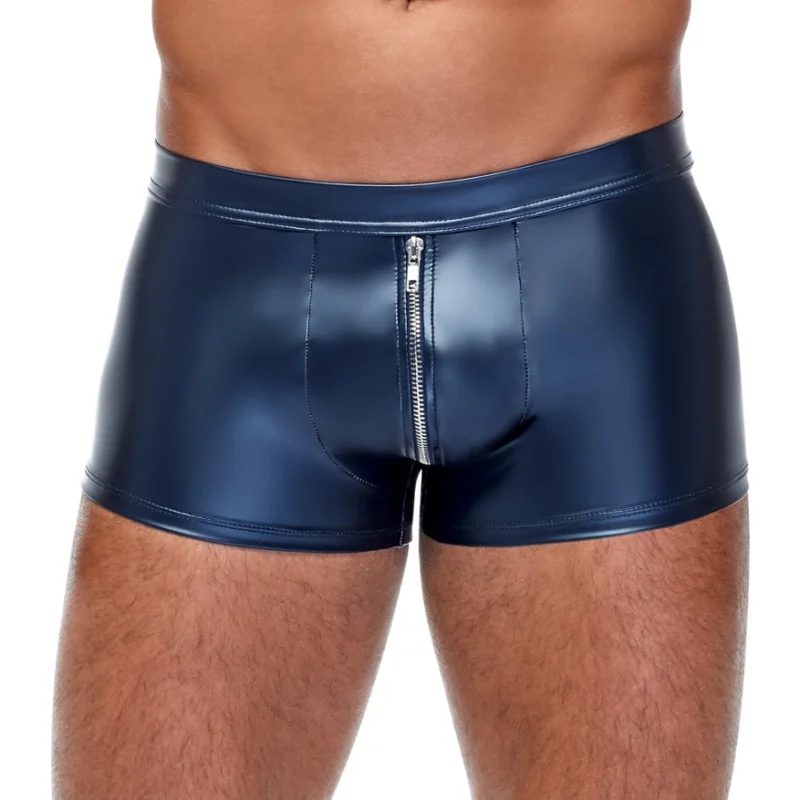 NEK Men's Boxer Briefs Blue Metallic Matte Medium Comfort Fit