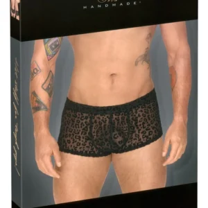 Noir Handmade M.Pants Leo 2XL - Transparent Powernet, Leopard Print