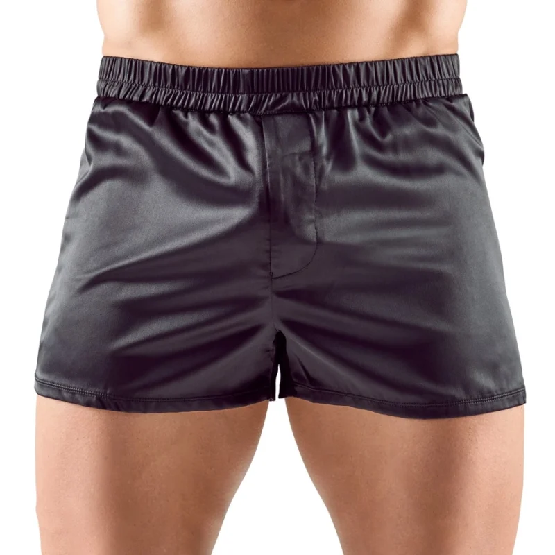 Svenjoyment Satin Black Men's Boxers S - Comfort Fit, Elastic Waist