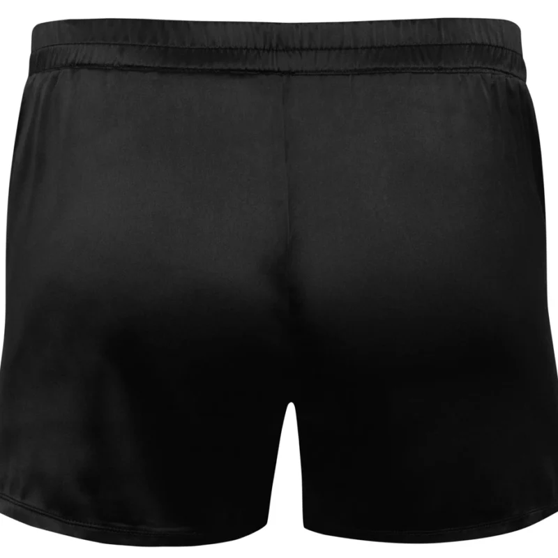 Svenjoyment Satin Black Men's Boxers S - Comfort Fit, Elastic Waist