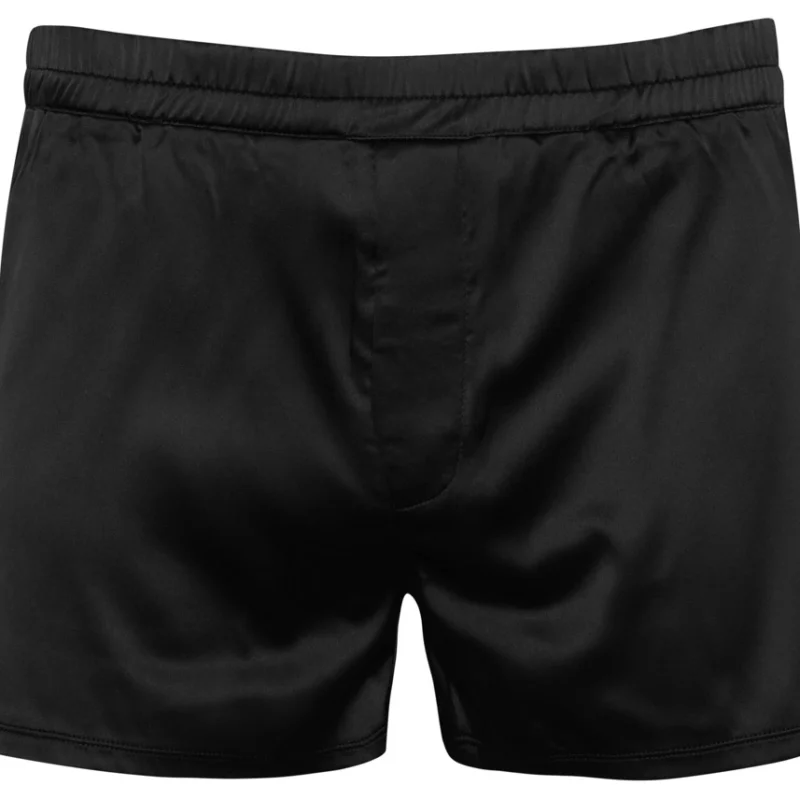 Svenjoyment Satin Black Men's Boxers S - Comfort Fit, Elastic Waist