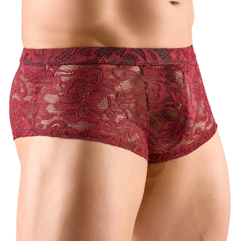 Svenjoyment Men's Lace Pants XL Dark Red Floral Stretch Fit