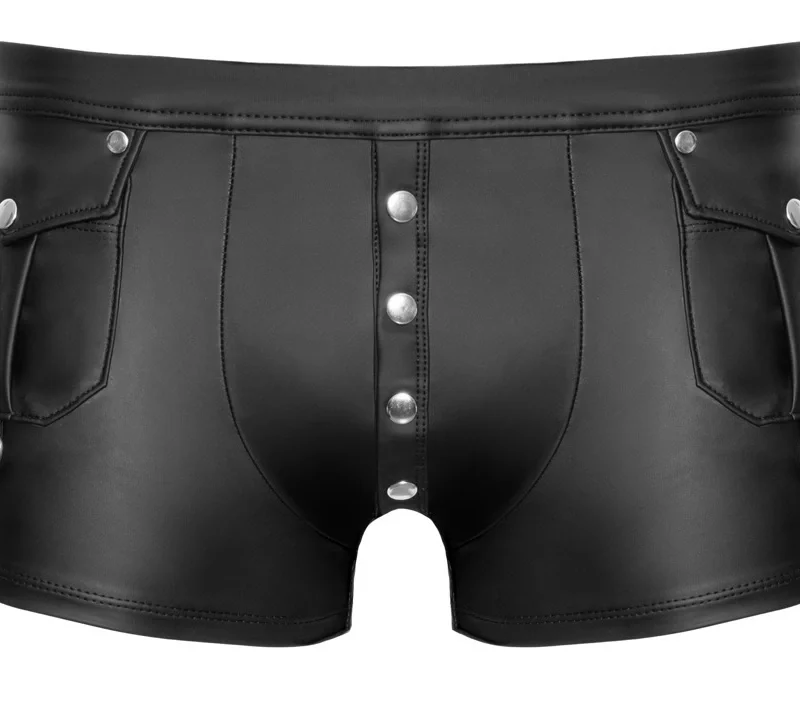 NEK Men's Matte Black Fitted Pants with D-Ring Accents Size L