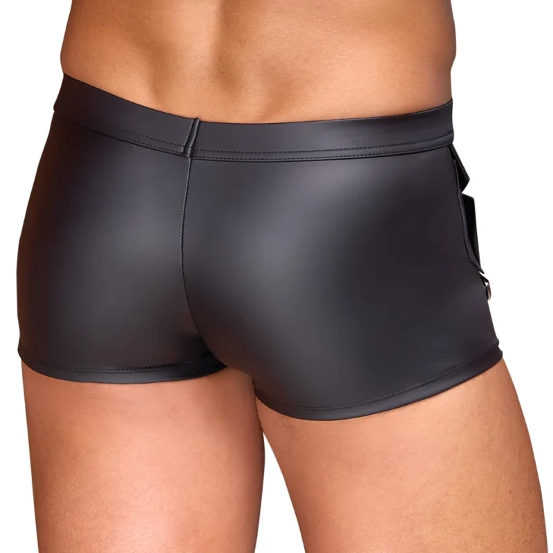 NEK Men's Matte Black Fitted Pants with D-Ring Accents Size L