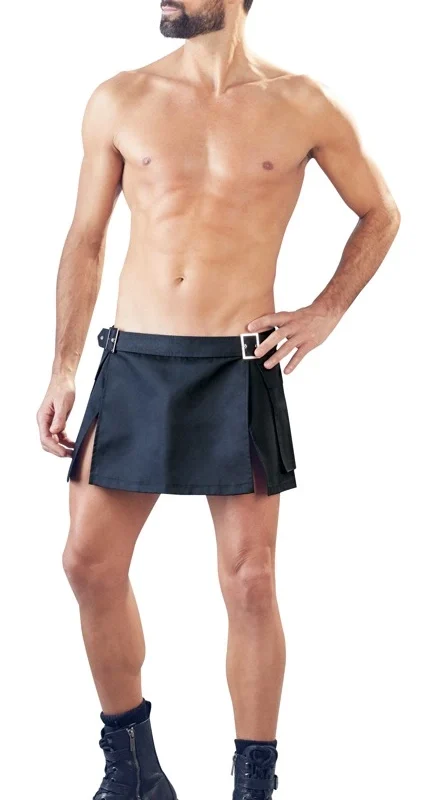 Svenjoyment Gladiator Skirt L/XL with Buckles and Side Pockets Black