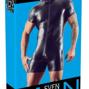 NEK Men's Matte Look Playsuit with 3-Way Front Zip, Size M