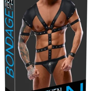 Svenjoyment Bondage Men’s Body XL Matte Black Adjustable Harness Set