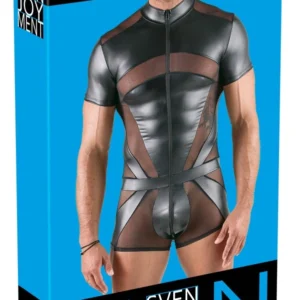 Svenjoyment vyriškas juodas Powernet Playsuit L su 3 krypčių užtrauktuku