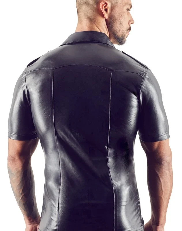 Svenjoyment Shirt Model 314096 Black Imitation Leather Size L