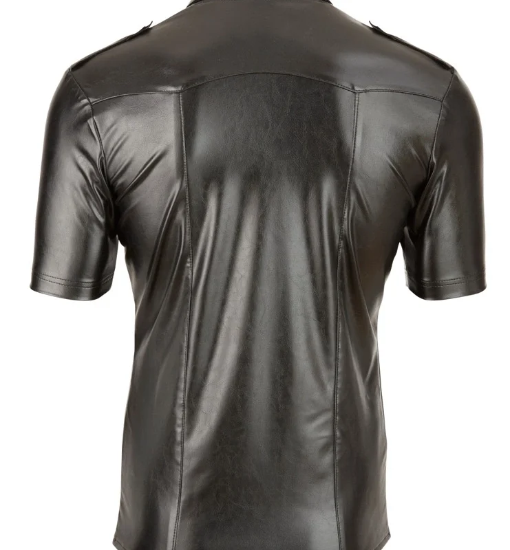 Svenjoyment Shirt Model 314096 Black Imitation Leather Size L