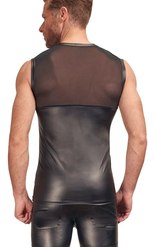 NEK Men's Matte Harness Top L - Powernet & Matt Look Design