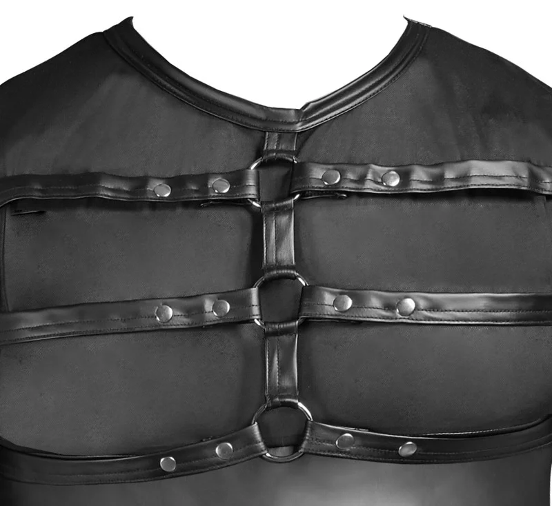NEK Men's Matte Harness Top L - Powernet & Matt Look Design