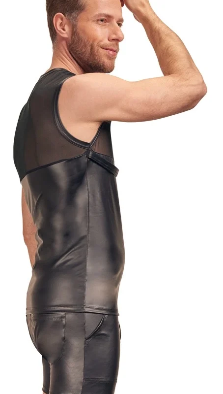 NEK Men's Matte Harness Top L - Powernet & Matt Look Design