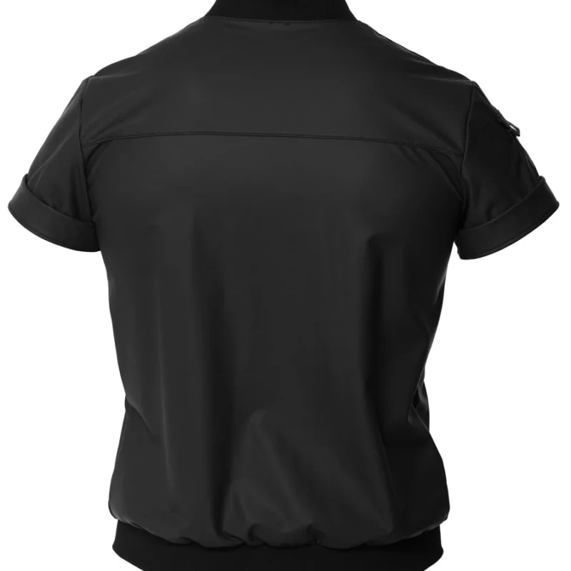 Svenjoyment Shirt Blouson M Black Matte with Press Stud Pockets
