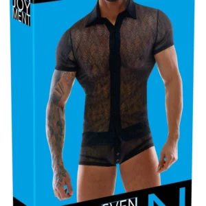 Svenjoyment Lace Shirt 2XL - Semi-Transparent Stretch, Black