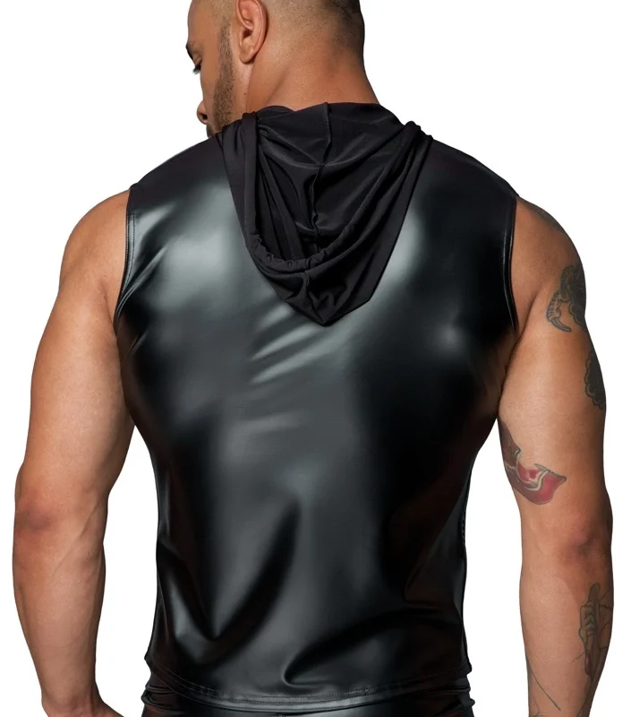 Noir Handmade Powernet Zip Jacket Style Top Black L