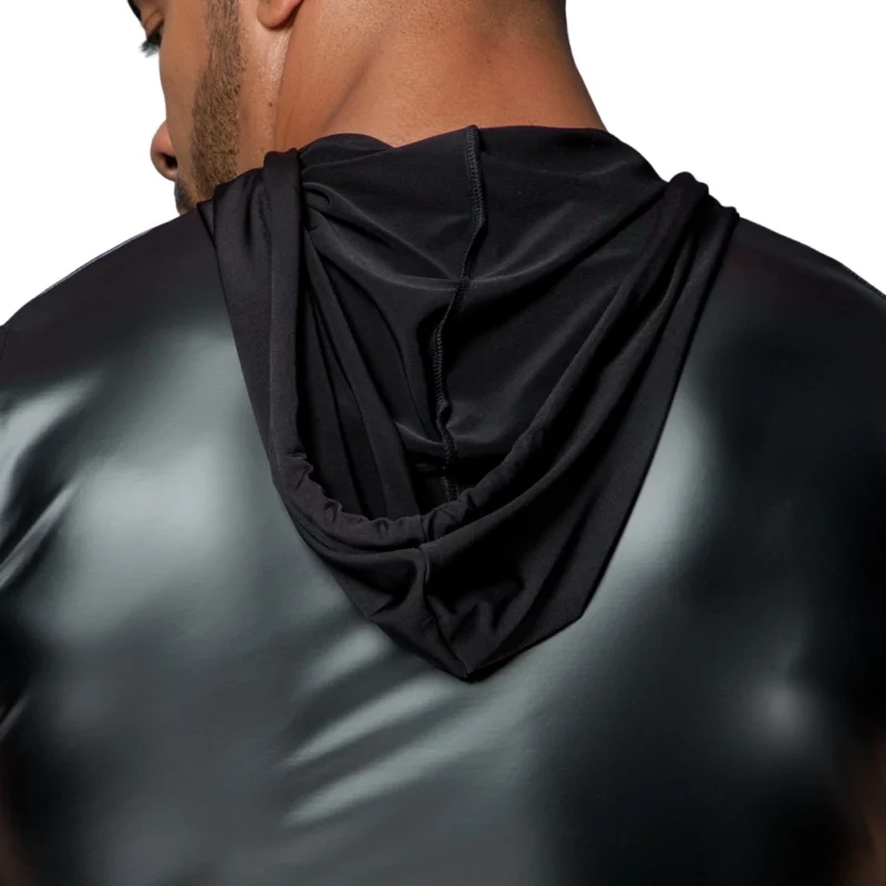Noir Handmade Powernet Zip-Up Jacket Style Top XL Black