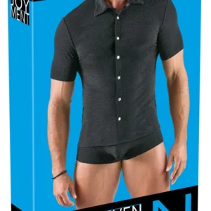 Svenjoyment Silver Lurex Look Shirt M – blizgantis, tamprus audinys